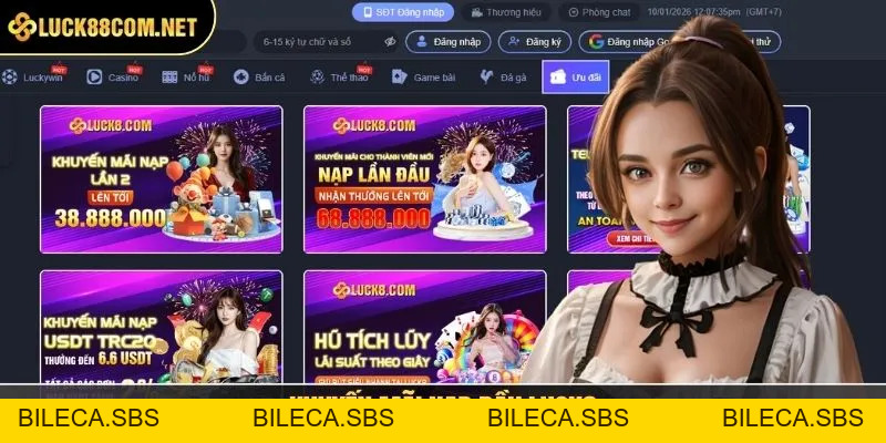 Khuyến Mãi Nạp Đầu LUCK8 - Hỗ Trợ Vốn Lớn Cho Tân Thủ - BILECA.SBS